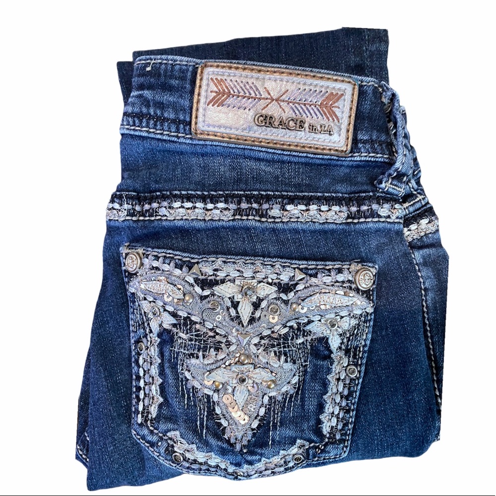 GRACE IN LA 🖤 EMBELLISHED JEANS